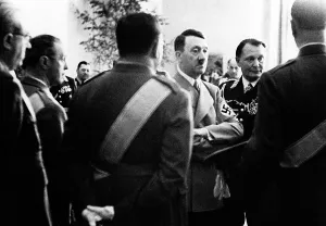 Boring: Adolf Hitler and Hermann Goering with Spanish