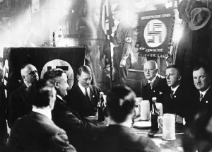 Gregor: Adolf Hitler in the Hofbraeukeller, end of the 1920s