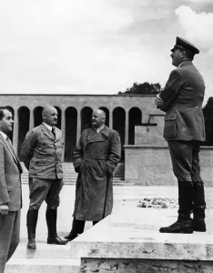Streicher: Adolf Hitler inspects the rally grounds in Nuremberg, 19