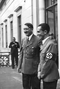 39th: Adolf Hitler with Joseph Goebbels, Berlin