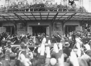 Temporary: Adolf Hitler before the Kroll Opera House in Berlin, 1936
