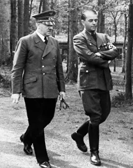 Wolfschanze: ADOLF HITLER (L), and ALBERT SPEER (R), ?