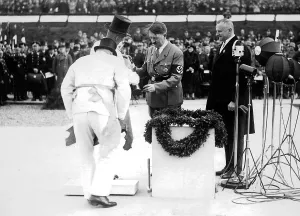 Goerdeler: Adolf Hitler laying foundation stone, Wagner Monument