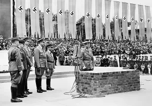 Structural: Adolf Hitler at the laying of the foundation stone for the