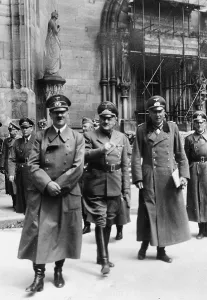 Dollmann: Adolf Hitler leaving the Strasbourg Cathedral with