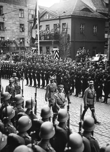 Schutzstaffel: Adolf Hitler with Leibstandarte-SS and the