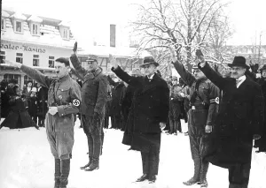 Hierl: Adolf Hitler at march of SA, Thuringia