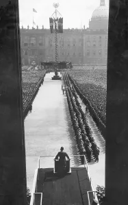 Stadtschloss: Adolf Hitler at a May Day event in Berlin, 1936