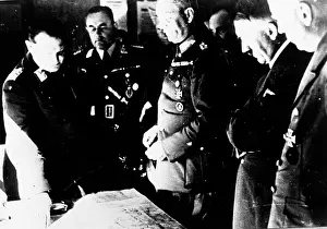 Reichskanzler: Adolf Hitler and others in meeting, WW2