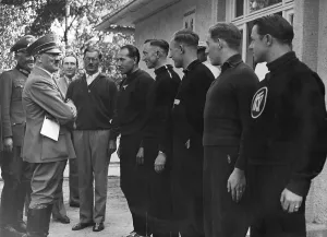 Helgoland: Adolf Hitler meets the German sprinter team 1936