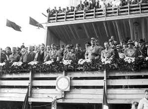 Gymnastic: Adolf Hitler with members of his Cabinet, Stuttgart