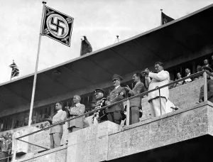 Gring: Adolf Hitler with other NS functionaries at Berlin Olympic S