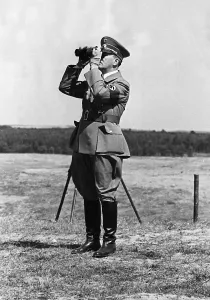 Gross: Adolf Hitler observes a maneuver, 1938