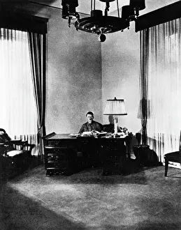 Braunes: Adolf Hitler, in his office at the Braunes ?