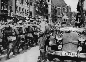 Luitpoldarena: Adolf Hitler and the parade of the SA at the