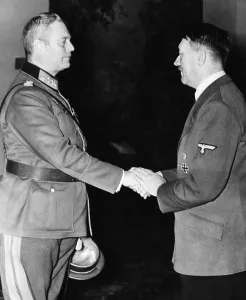 Endowed: Adolf Hitler receives General Keitel, 1938