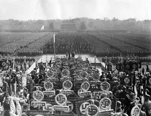 Bremen: Adolf Hitler during roll call in the Luitpold