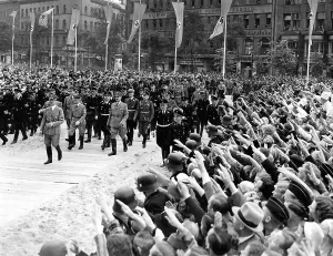 Prewar: Adolf Hitler in Runde Platz, Berlin, Germany