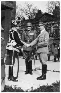 Heldengedenktag: Adolf Hitler shaking hands with von Mackensen