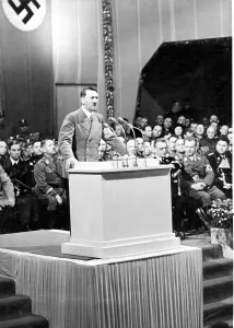 Ostmark: Adolf Hitler speaking in Vienna after Anschluss