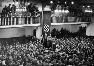 Regularly: Adolf Hitler speaks in the Burgerbraukeller, 1938