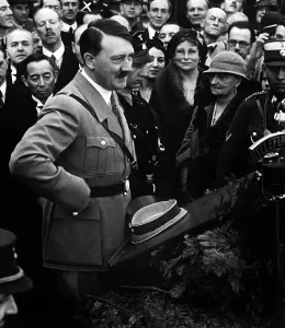 Adolph: Adolf Hitler after a speech, 1934