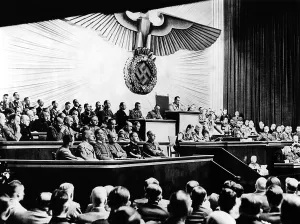 Rosenberg: Adolf Hitler during his speech on the declaration