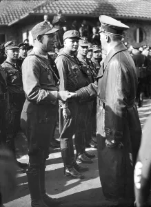 Graduation: Adolf Hitler with Stosstrupp (Shock Troop) members
