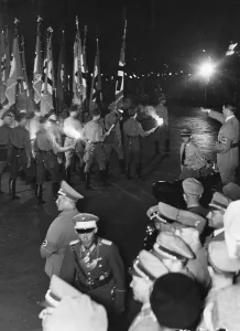 Rallies: Adolf Hitler at the torchlight procession of