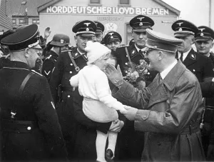 Helgoland: Adolf Hitler during a visit at Helgoland, 1939