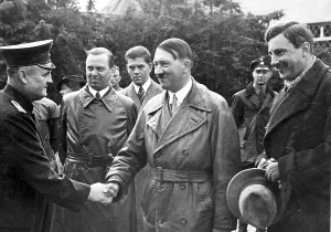 Accompany: Adolf Hitler visiting prison ten years after detention