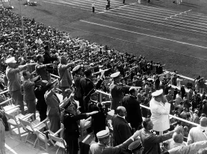 Bulgary: Adolf Hitler visits the Berlin stadium 1936