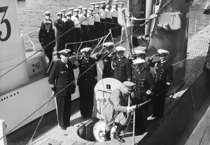 Descends: Adolf Hitler visits submarines, 1935
