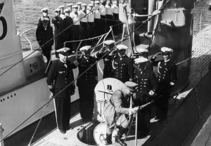 Flotilla: Adolf Hitler visits submarines in Kiel, 1935