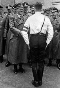 Described: Adolf Hitler is welcomed in Maribor after the