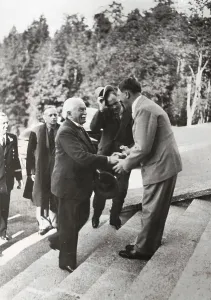 Staying: Adolf Hitler welcomes former PM David Lloyd George