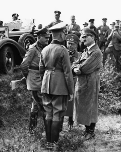 Celle: Adolf Hitler with Werner von Blomberg and Werner Freiherr vo