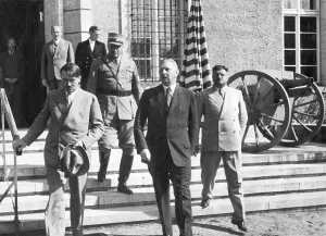 Brueckner: Adolf Hitler with Wilhelm Brueckner, Oskar von Hindenburg