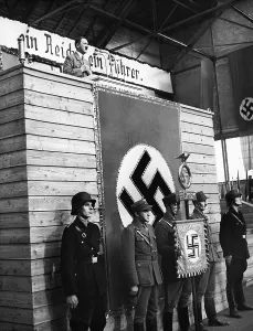 Weitz: Adolf Hitler in front of workers in Graz, 1938