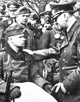 Cited: Adolf Hitler and wounded soldier, Berlin, WW2