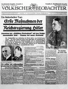 Commissioner: Adolf Hitler's assumption of power, 1933