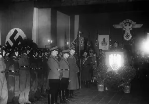 Announces: Adolf Huehnlein during a speech, 1940