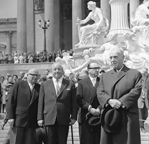 Schaerf: Adolf Schaerf, Bruno Pittermann, Alfons Gorbach, Alfred Male