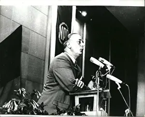 Bundestag: Adolf von Thadden of NPD during election campaign, Germany
