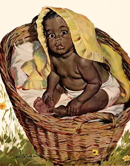 Adorable: Adorable Baby in Basket