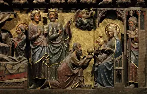 Jube: Adoration of the Magi, choir screen, Cathedrale