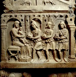 Tolentino: Adoration of the Magi, left