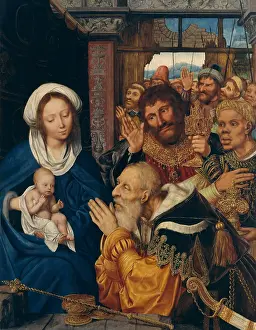 Matsys: THE ADORATION OF THE MAGI, by Quentin Metsys, 1526