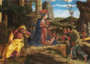 1460s: ADORATION OF THE SHEPHERDS, by Andrea Mantegna