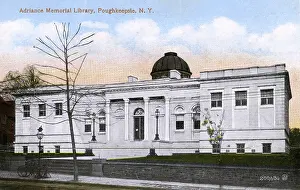 Pilasters: Adriance Memorial Library, Poughkeepsie, NY State, USA